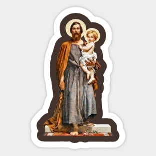 Saint Joseph with the Christ Child Mosaic Sticker